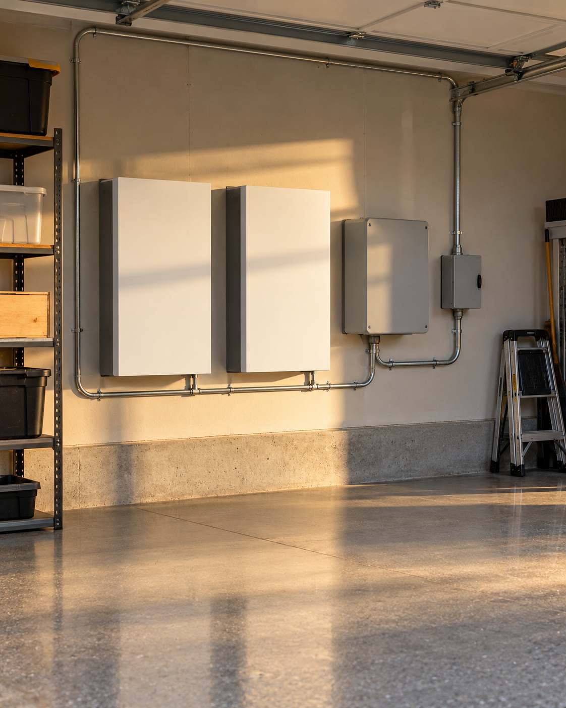 Battery storage concept for a California home