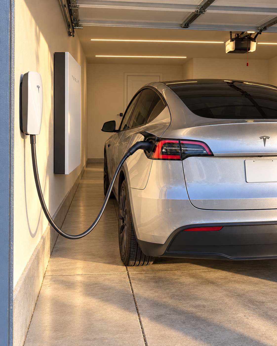 EV charging concept for a California home